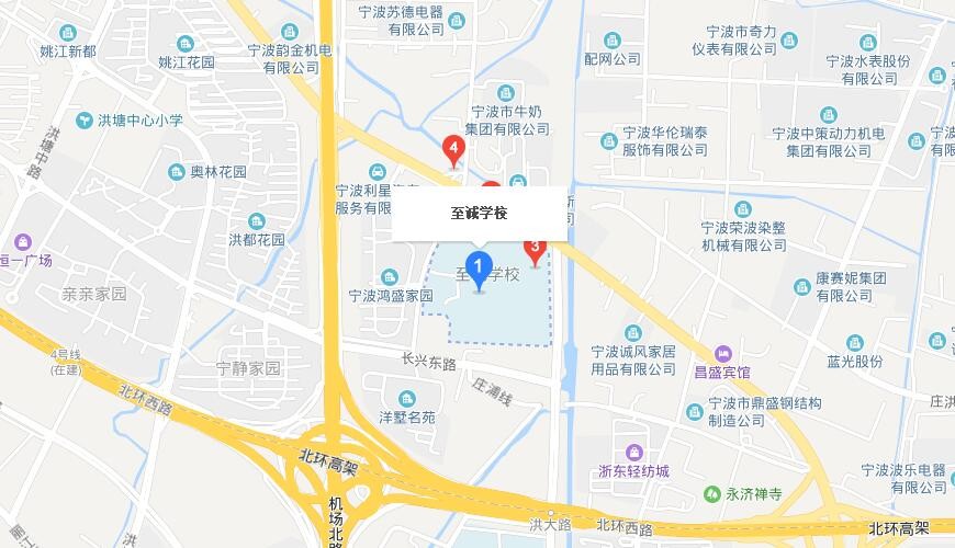 宁波至诚学校地图图片